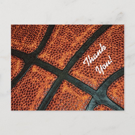 Danke altes Retro Basketball-Muster Postkarte (Vorderseite)