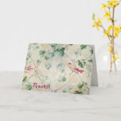 Danke altes Wandpapiermuster Karte (Gelbe Blume)