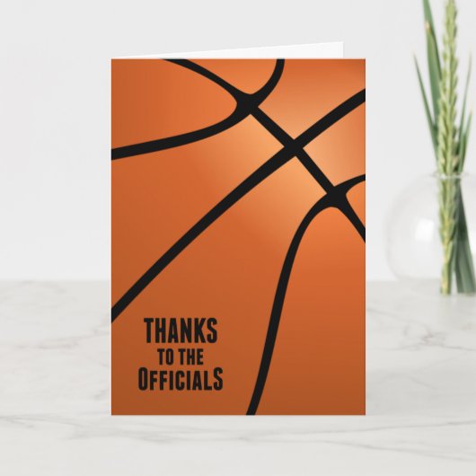Danke an Basketball Offizielle für Professionalitä (Vorderseite)