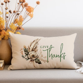 Danke an Boho Fall Floral Erntedank Lendenkissen