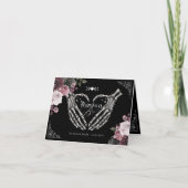 Danke an Boo Gothic Skeleton Hands Heart Baby Show (Vorderseite)