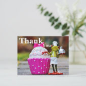 Danke an Cakes Postkarte (Stehend Vorderseite)
