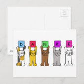 Danke an Cartoon Cats Postkarte (Vorne/Hinten)