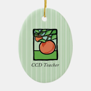 Danke an CCD-Lehrer, Apfel Keramik Ornament