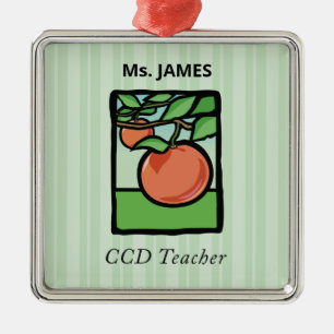 Danke an CCD-Lehrer, Apfel Ornament Aus Metall