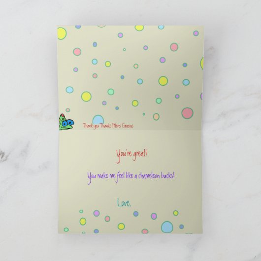 Danke an Chameleon (Innenseite)