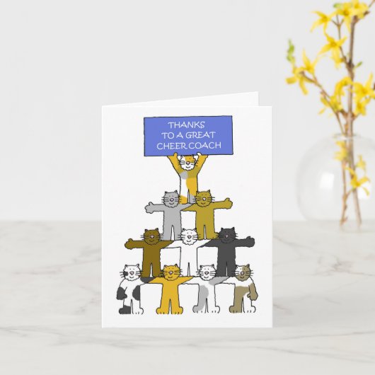 Danke an Cheer Coach Karte (Gelbe Blume)
