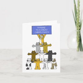 Danke an Cheer Coach Karte