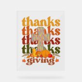 Danke an Cross Pumpkin Acrylschild (Vorderseite)