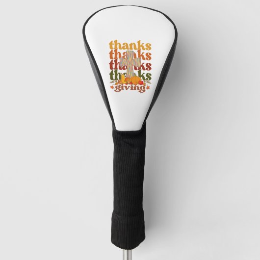 Danke an Cross Pumpkin Golf Headcover (Vorderseite)