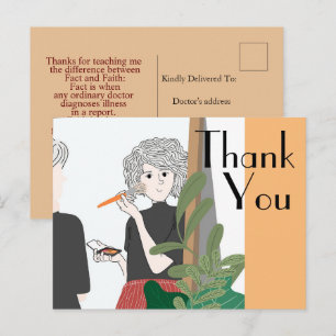 Danke an den Arzt Postkarte