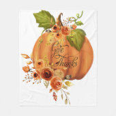 Danke an den blumigen Kürbis Classic Fleecedecke (Vorderseite)