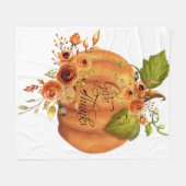 Danke an den blumigen Kürbis Classic Fleecedecke (Vorderseite (Horizontal))