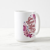 Danke an den Christlichen Lord Purple Flowers Kaffeetasse (VorderseiteRechts)