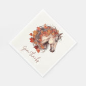 Danke an den eleganten Reitsport-Erntedank Serviette (Ecke)