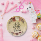 Danke an den Erntedank der Lord Bible Verse Pappteller (Party)