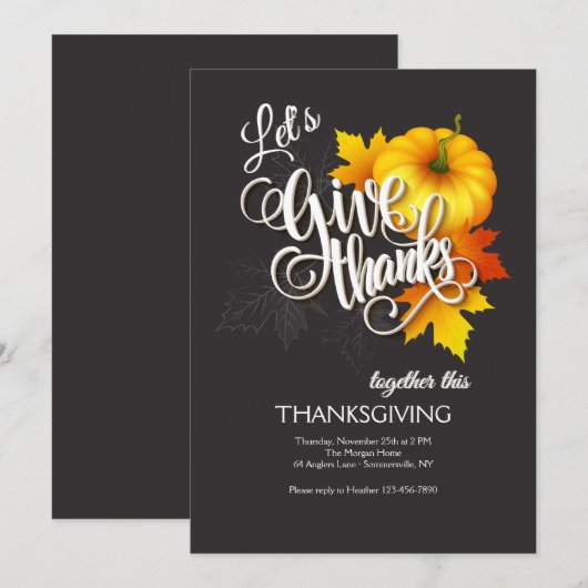 Danke an den Erntedank Einladung (Vorne/Hinten)