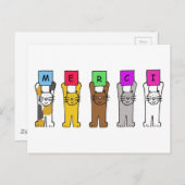 Danke an den französischen Cartoon Cats Sprichwort Postkarte (Vorne/Hinten)