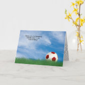 Danke an den Fußballtrainer Karte (Gelbe Blume)