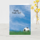 Danke an den Fußballtrainer Karte (Gelbe Blume)