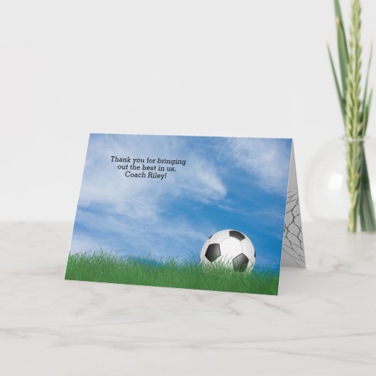 Danke an den Fußballtrainer Karte (Vorderseite)