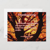 Danke an den Herrn 1 Chroniken 16:8 Postkarte (Vorne/Hinten)