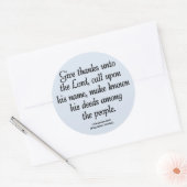 Danke an den Herrn 1 Chroniken 16:8 Runder Aufkleber (Umschlag)