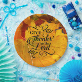 Danke an den Herrn Beautiful Herbstlaubs Pappteller (Party)
