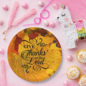 Danke an den Herrn Beautiful Herbstlaubs Pappteller (Party)