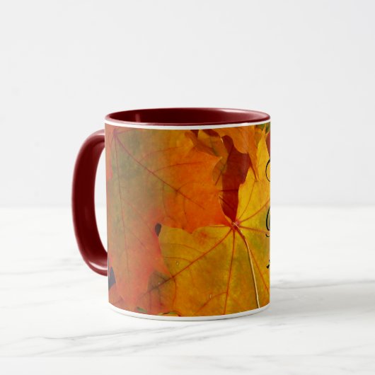 Danke an den Herrn Beautiful Herbstlaubs Tasse (Vorderseite Links)