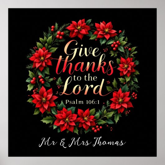 Danke an den Herrn Embrace Dankbarkeit & Faith Poster (Vorne)