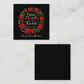 Danke an den Herrn Embrace Dankbarkeit & Faith Quadratische Visitenkarte (Vorne/Hinten)