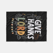 Danke an den Herrn Erntedank Fall Christia Fleecedecke (Vorderseite (Horizontal))