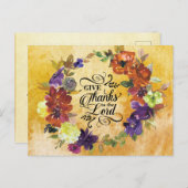 Danke an den Herrn, Erntedank Postkarte (Vorne/Hinten)