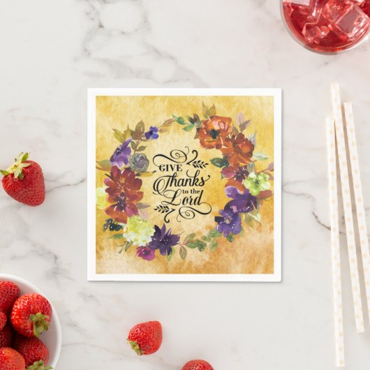 Danke an den Herrn, Erntedank Serviette (Beispiel)