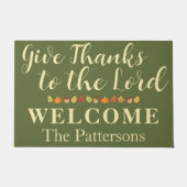 Danke an den Herrn Erntedank Willkommen Fußmatte (Vorderseite)