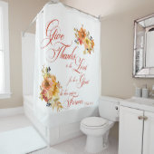 Danke an den Herrn Fall Aquarellblume Duschvorhang (Beispiel)