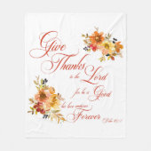 Danke an den Herrn Fall Aquarellblume Fleecedecke (Vorderseite)