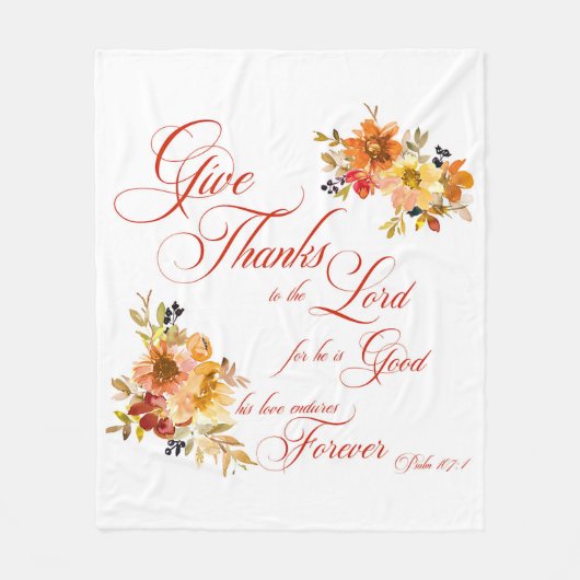 Danke an den Herrn Fall Aquarellblume Fleecedecke (Vorderseite)