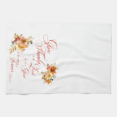Danke an den Herrn Fall Aquarellblume Geschirrtuch (Horizontal)