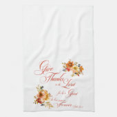 Danke an den Herrn Fall Aquarellblume Geschirrtuch (Vertikal)
