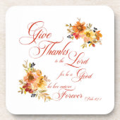 Danke an den Herrn Fall Aquarellblume Getränkeuntersetzer (Vorderseite)