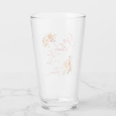 Danke an den Herrn Fall Aquarellblume Glas (Rückseite)