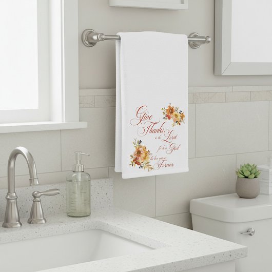 Danke an den Herrn Fall Aquarellblume Handtuch