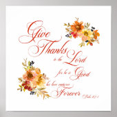 Danke an den Herrn Fall Aquarellblume Poster (Vorne)