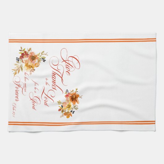 Danke an den Herrn Fall Aquarellfarben Ki Geschirrtuch (Horizontal)