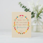 Danke an den Herrn, Fall Bibel Verse Postcard Postkarte (Stehend Vorderseite)