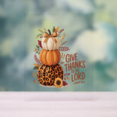 Danke an den Herrn, Fall Pumpkin Acrylschild (Neutral)