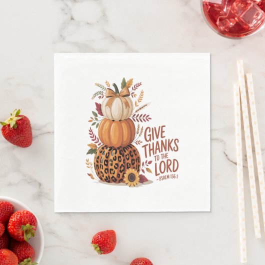 Danke an den Herrn, Fall Pumpkin Serviette (Beispiel)