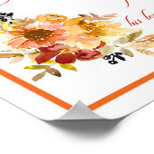 Danke an den Herrn Fall Wasserfarbe Blumenpos Poster (Ecke)